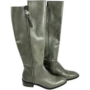 Elliot Lucca Knee High Gray Boots Leather Upper 7 1/2 Gently Worn-Nice!